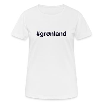 GRÖNLAND Grönland Hashtag - Frauen T-Shirt atmungsaktiv - Weiß - Vorne - AI Model Female 172 dark (172cm)