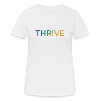 Thrive Gradient Lettering - Women's Breathable T-Shirt - white - Front - AI Model Female 172 dark (172cm)