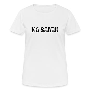 Ko Samui Thailand Palmen - Frauen T-Shirt atmungsaktiv - Weiß - Vorne - AI Model Female 172 dark (172cm)