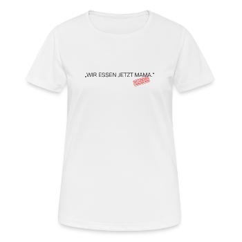 Satzzeichen Retten Leben Spruch - Frauen T-Shirt atmungsaktiv - Weiß - Vorne - AI Model Female 172 dark (172cm)