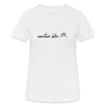 Fahrrad Mountainbike Mtb Radfahrer - Frauen T-Shirt atmungsaktiv - Weiß - Vorne - AI Model Female 172 dark (172cm)