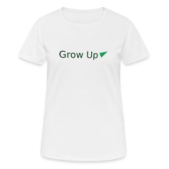 Grow up mit grünen Dreieck - Frauen T-Shirt atmungsaktiv - Weiß - Vorne - AI Model Female 172 dark (172cm)