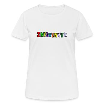 influencer - Women's Breathable T-Shirt - white - Front - AI Model Female 172 dark (172cm)