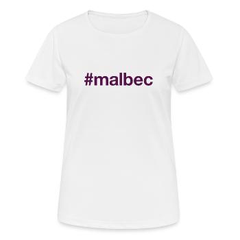 MALBEC Mot-clic - T-shirt respirant Femme - blanc - Devant - AI Model Female 172 dark (172cm)