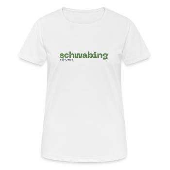 Schwabing München Stadtteil - Frauen T-Shirt atmungsaktiv - Weiß - Vorne - AI Model Female 172 dark (172cm)