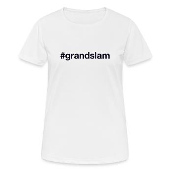 GRANDSLAM Hashtag - Frauen T-Shirt atmungsaktiv - Weiß - Vorne - AI Model Female 172 dark (172cm)