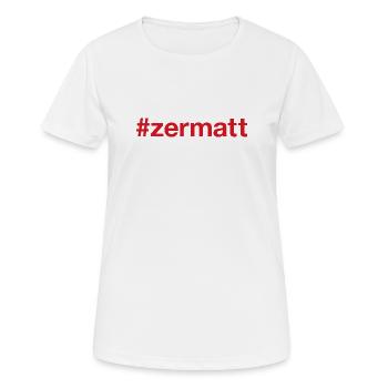 ZERMATT Switzerland Schweiz - Frauen T-Shirt atmungsaktiv - Weiß - Vorne - AI Model Female 172 dark (172cm)