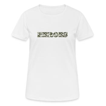 Héros - T-shirt respirant Femme - blanc - Devant - AI Model Female 172 dark (172cm)