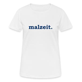 malzeit - Cool saying - Meal - Bon appetit - Women's Breathable T-Shirt - white - Front - AI Model Female 172 dark (172cm)