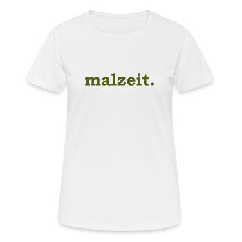 malzeit - Cool saying - Meal - Bon appetit - Women's Breathable T-Shirt - white - Front - AI Model Female 172 dark (172cm)