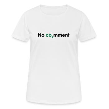 No CO2 Comment – Clean Energy Statement - Women's Breathable T-Shirt - white - Front - AI Model Female 172 dark (172cm)
