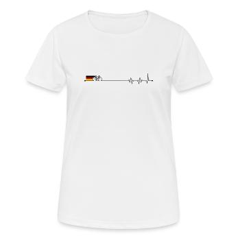 Drapeau allemand bicyclette - T-shirt respirant Femme - blanc - Devant - AI Model Female 172 dark (172cm)