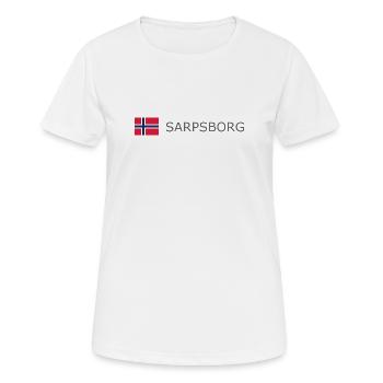 Drapeau de la Norvège - Sarpsborg - Norvège - Norvège - T-shirt respirant Femme - blanc - Devant - AI Model Female 172 dark (172cm)