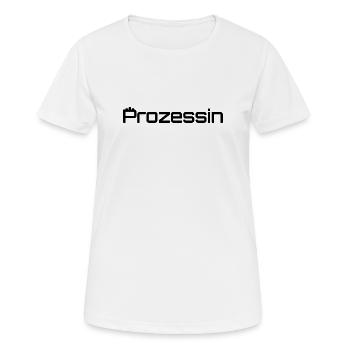 Prozessin = Prinzessin + Prozess - Frauen T-Shirt atmungsaktiv - Weiß - Vorne - AI Model Female 172 dark (172cm)