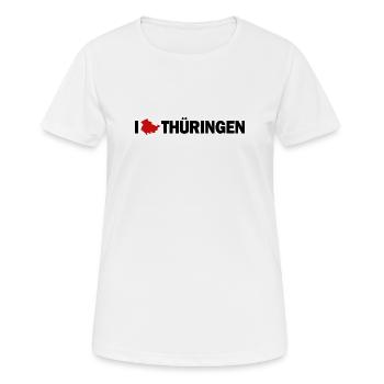 I love Thüringen - Frauen T-Shirt atmungsaktiv - Weiß - Vorne - AI Model Female 172 dark (172cm)