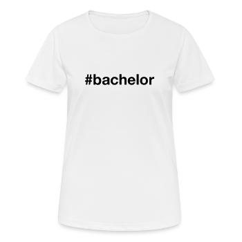 BACHELOR Hashtag - Frauen T-Shirt atmungsaktiv - Weiß - Vorne - AI Model Female 172 dark (172cm)