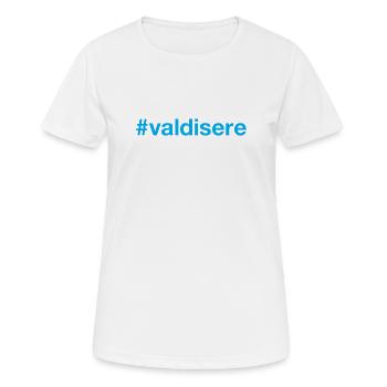 Val d'Isere Hashtag - Frauen T-Shirt atmungsaktiv - Weiß - Vorne - AI Model Female 172 dark (172cm)