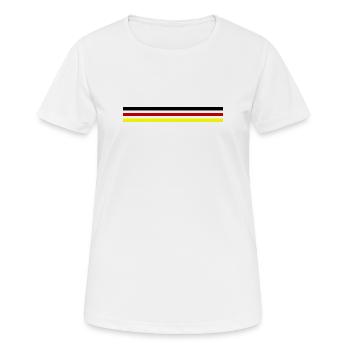 Deutschland Fahne - Frauen T-Shirt atmungsaktiv - Weiß - Vorne - AI Model Female 172 dark (172cm)