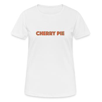 Police néon cherry pie - T-shirt respirant Femme - blanc - Devant - AI Model Female 172 dark (172cm)