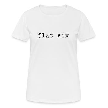 Flat sechs - Frauen T-Shirt atmungsaktiv - Weiß - Vorne - AI Model Female 172 dark (172cm)