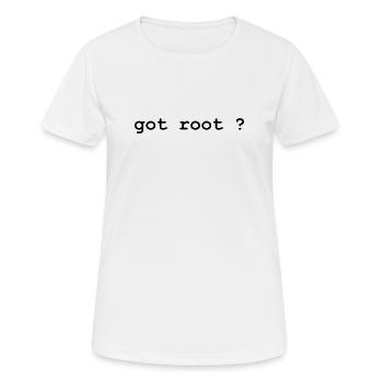 Geek - GOOT ROOT ? - T-shirt respirant Femme - blanc - Devant - AI Model Female 172 dark (172cm)