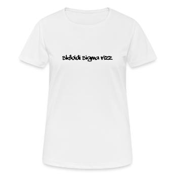 Skibidi Sigma Rizz² - Frauen T-Shirt atmungsaktiv - Weiß - Vorne - AI Model Female 172 dark (172cm)
