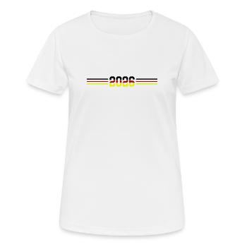 Drapeau allemand 2026 - T-shirt respirant Femme - blanc - Devant - AI Model Female 172 dark (172cm)