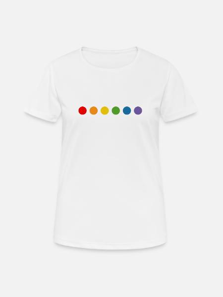 rainbow balls LGBT lgbtqi queer lgbt csd tshirt - Frauen T-Shirt atmungsaktiv - Weiß