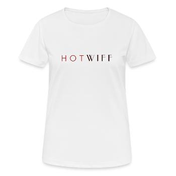 H_O_T_W_I_F_E - T-shirt respirant Femme - blanc - Devant - AI Model Female 172 dark (172cm)