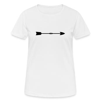 Flèche - T-shirt respirant Femme - blanc - Devant - AI Model Female 172 dark (172cm)
