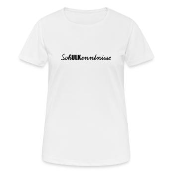 Connaissances de l’école - T-shirt respirant Femme - blanc - Devant - AI Model Female 172 dark (172cm)