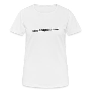 Flute Music - Women's Breathable T-Shirt - white - Front - AI Model Female 172 dark (172cm)