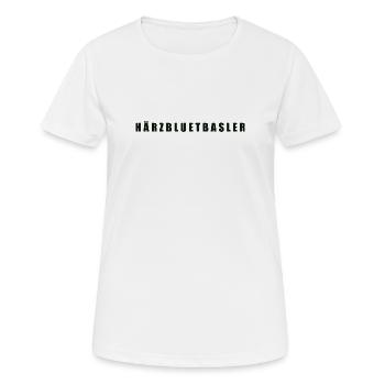 Härzbluetbasler Kanton Basel - Frauen T-Shirt atmungsaktiv - Weiß - Vorne - AI Model Female 172 dark (172cm)