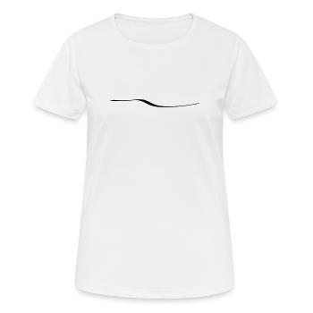 thin stroke swing curve underline line - Women's Breathable T-Shirt - white - Front - AI Model Female 172 dark (172cm)