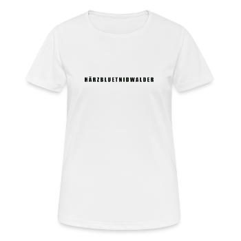 Härzbluetnidwalder Kanton Nidwalden - Frauen T-Shirt atmungsaktiv - Weiß - Vorne - AI Model Female 172 dark (172cm)