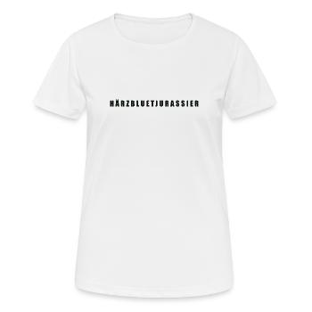 Härzbluetjurassier Kanton Jura - Frauen T-Shirt atmungsaktiv - Weiß - Vorne - AI Model Female 172 dark (172cm)