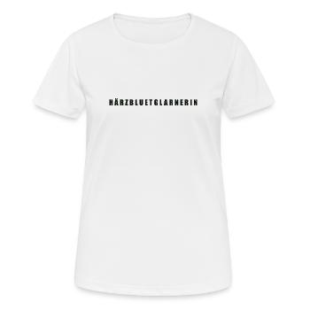 Härzbluetglarnerin Kanton Glarus Schweiz - Frauen T-Shirt atmungsaktiv - Weiß - Vorne - AI Model Female 172 dark (172cm)