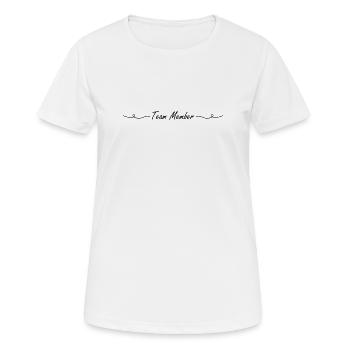 Team Mitglied - Frauen T-Shirt atmungsaktiv - Weiß - Vorne - AI Model Female 172 dark (172cm)