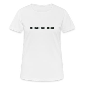 Härzbluetneuenburger Kanton Neuenburg - Frauen T-Shirt atmungsaktiv - Weiß - Vorne - AI Model Female 172 dark (172cm)