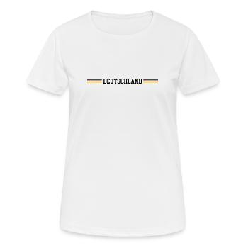 Deutschland Fahne - Frauen T-Shirt atmungsaktiv - Weiß - Vorne - AI Model Female 172 dark (172cm)