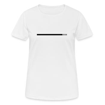 2026 Strich - Frauen T-Shirt atmungsaktiv - Weiß - Vorne - AI Model Female 172 dark (172cm)