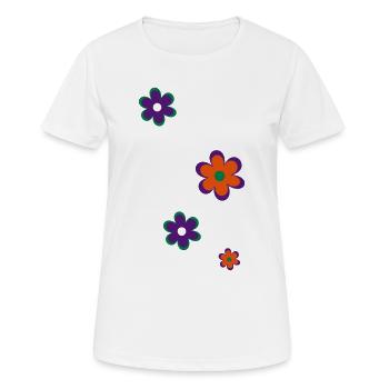 Blumen - Frauen T-Shirt atmungsaktiv - Weiß - Vorne - AI Model Female 172 dark (172cm)