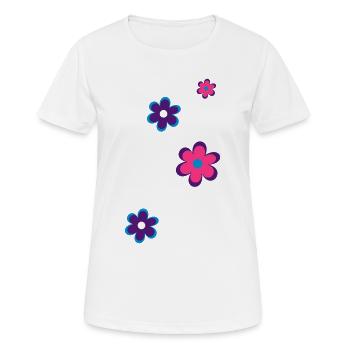 Blumen - Frauen T-Shirt atmungsaktiv - Weiß - Vorne - AI Model Female 172 dark (172cm)