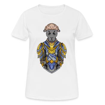 Knight Sheep Crusader - Women's Breathable T-Shirt - white - Front - AI Model Female 172 dark (172cm)