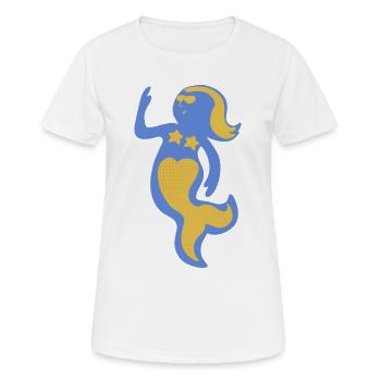 Divine Spirit of the Sea - Women's Breathable T-Shirt - white - Front - AI Model Female 172 dark (172cm)