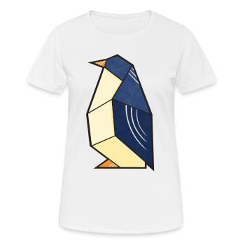 Pingouin mignon dans le style origami - T-shirt respirant Femme - blanc - Devant - AI Model Female 172 dark (172cm)