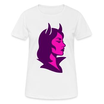 She-devil - Women's Breathable T-Shirt - white - Front - AI Model Female 172 dark (172cm)