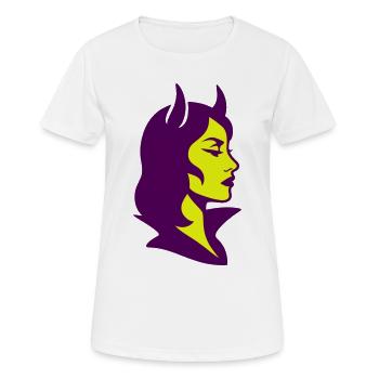 She Devil Pop Art - Frauen T-Shirt atmungsaktiv - Weiß - Vorne - AI Model Female 172 dark (172cm)