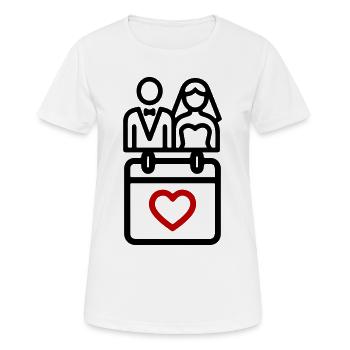 Brautpaar Ehepaar Hochzeit - Frauen T-Shirt atmungsaktiv - Weiß - Vorne - AI Model Female 172 dark (172cm)