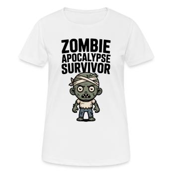 Survivant de l’apocalypse zombie - T-shirt respirant Femme - blanc - Devant - AI Model Female 172 dark (172cm)
